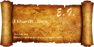 Ekhardt Ince névjegykártya